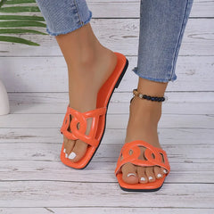 New Fashion Design Beach Flip Flops Flat Shoes Shoes for Women Slippers