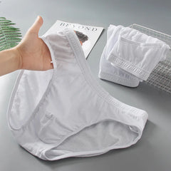 White triangle pants, men's underwear, pure cotton mid rise shorts