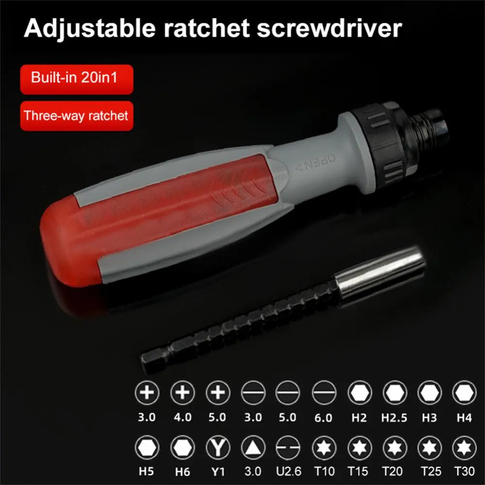 Ratchet Multi-function Screwdriver Set Multi Angle Cross Triangle Plum Shaped Screwdriver