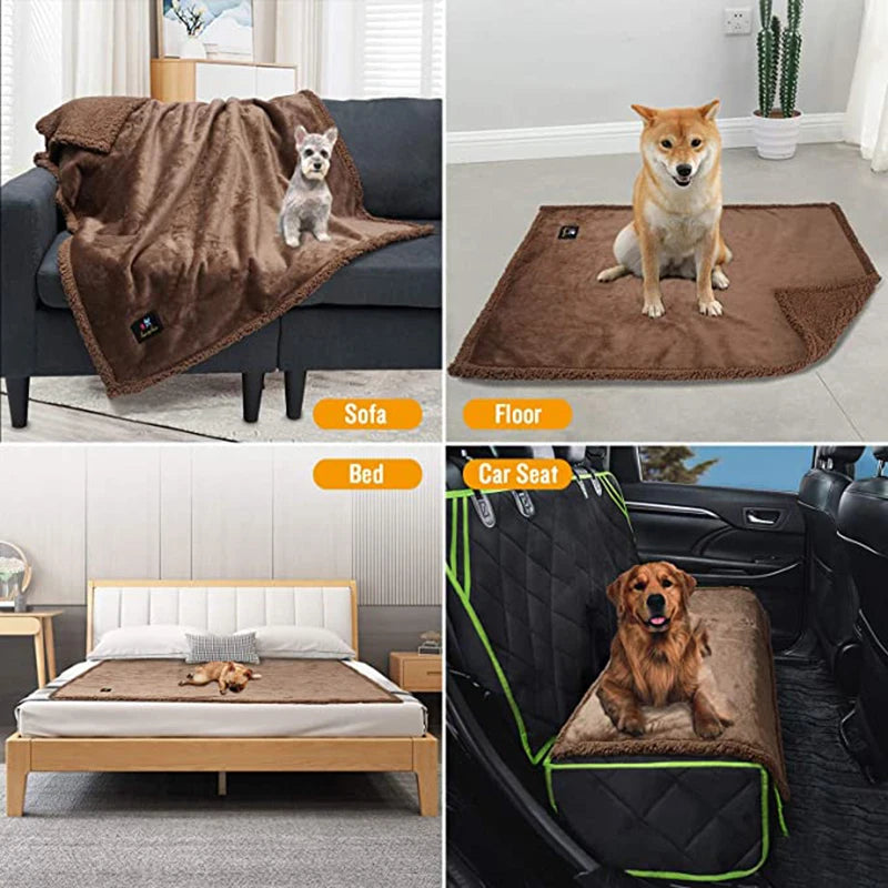 Waterproof Pet Blanket Liquid Pee Proof Dog Blanket for Sofa