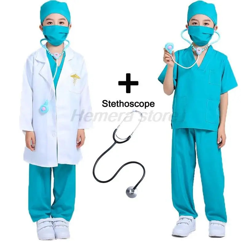 Hospital Doctor Career For Kids Girl/Boy Surgeon Dr Uniform