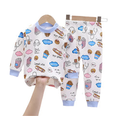 Newborn Kids Boys Girls Pajama Sets Cartoon Casual Long Sleeve Cute T-Shirt Tops with Pants Toddler Baby Autumn Sleeping Clothes