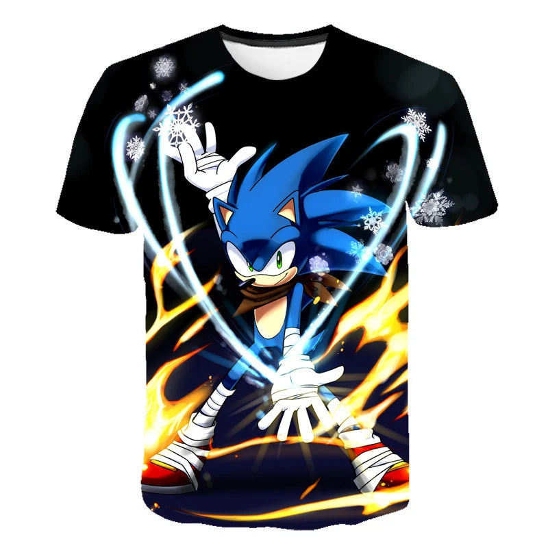 Boys Sonic T-Shirt Kids TShirts Baby Boys Casual Short Sleeves Print T-shirt For Boy Summer Children Tee Shirts Tops