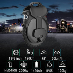 US Stock INMOTION V11 Electric Unicycle 84V 1500Wh Battery 2200W Motor 50km/h Speed Self Balance Air Suspension EUC Monowheel