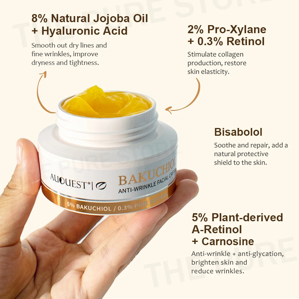 Plant Retinol Anti-Wrinkle Face Cream Whitening Smoothing Lifting Firming Anti Aging Creams Facial Skin Care