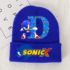 Sonics Children's Letter A-Z Knitted Hat Soft Warmth Boys Autumn Winter Kids Toddler Crochet Cap Outdoor Sport Cute Beanies Hats