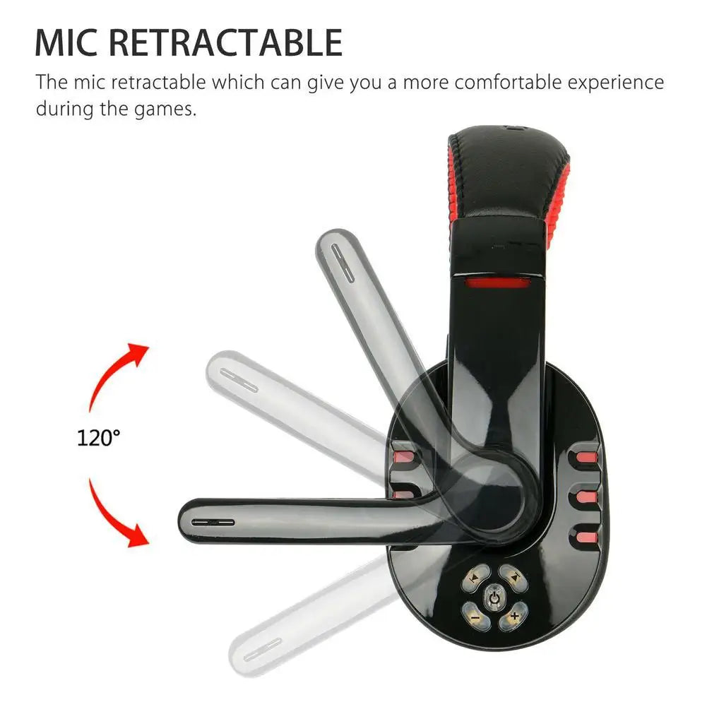 Wireless Bluetooth Game Study Headset for Xbox PC PS4 Ps5 with Mic LED Volume Control Gaming Earphones