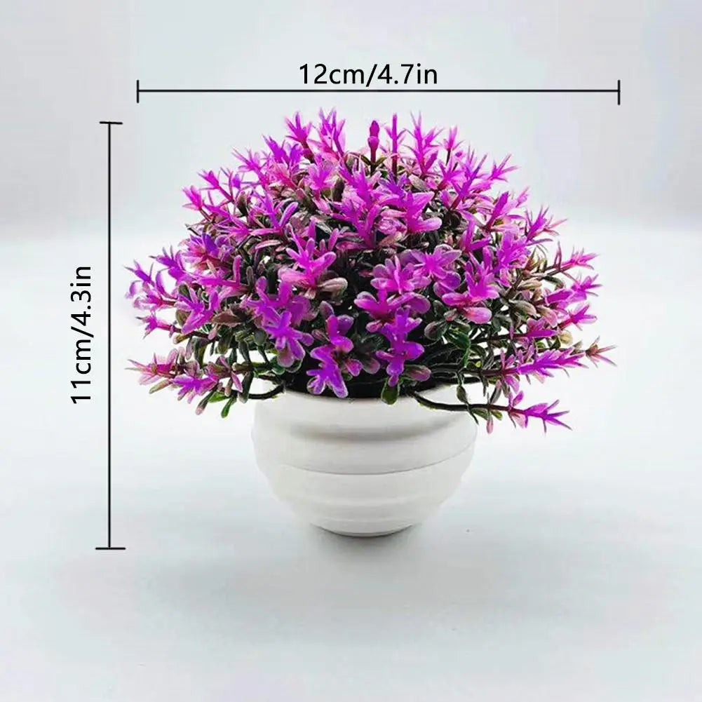 Mini Artificial Plants with Pot for Home Office and Bathroom Décor