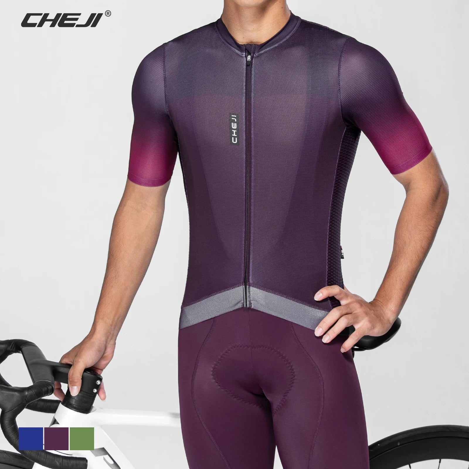 CHEJI Cycling Tights Tops Men's Cycling Clothing Quick Drying Jerseys S