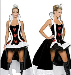 Queen of Hearts Costume Women Adult Fantasy Party Cosplay Fancy Costume