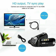 16MP HD Digital Camera 1080P Full HD Digital Video Camcorder 270 degree Rotation Screen 16X Night Vision Zoom Shooting Cam