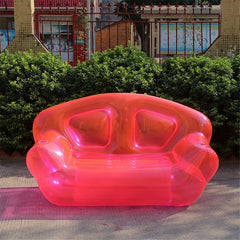 Two People Transparent Inflatable Sofa Chair Party Living Room Swimming Pool Sofa PVC Inflatable Furniture Outdoor