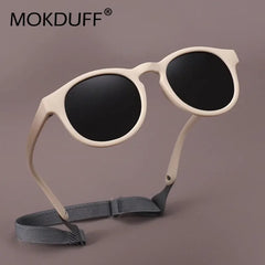 Fashion Baby's First Sunglasses with Strap Round Flexible UV400 Polarized Infant Sunglasses