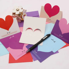 Mixed Color LOVE Heart Shape Greeting Card Valentines Day Gift