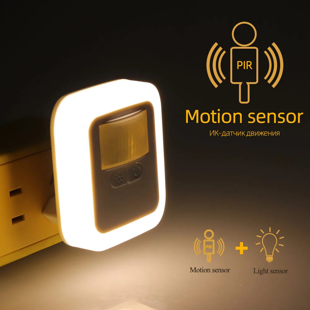 LED Night Light Motion Sound Sensor Lights Bedroom Decor Lamp