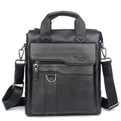 Genuine Leather Tote Handbag Messenger Briefcase Bag for Men