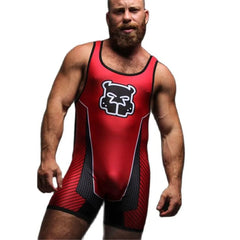 Summer Men's Wrestling Singlets Suits One-piece Powerlifting Sleeveless Gym Sport Fitness Clothing