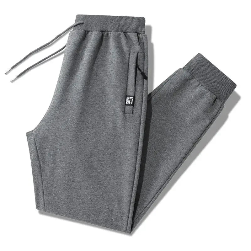 Spring Autumn Casual Versatile Sweatpants New Loose-fit Pocket Zip-up Elastic Straight-leg Pants Trendy Footwear