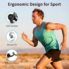 TWS Bluetooth 5.3 Earhook Earphone Sports Headsets Led Headphone Wireless Earbuds Noise Reduction Microphone