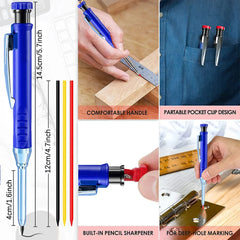 Pencils 2.8mm Metal Deep Hole Mechanical Pencil Built-in Sharpener for Scribing Marking Tools