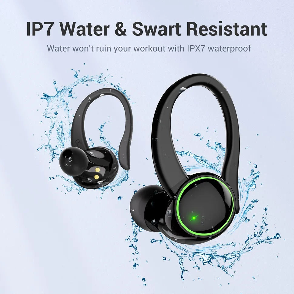 TWS Sports Earbuds Bluetooth 5.3 HIFI Bass Wireless Headphones