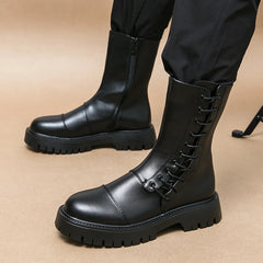 High Quality Punk Style Men Wear-Resistant High Top Casual Boots Male