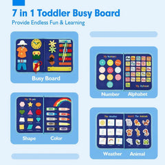 Life Skills Development Toy for Kids Versatile Felt Learning Board Teach Kids Life Skills Enhance