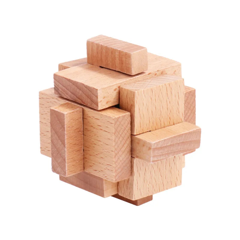 Classic Wooden Puzzle Mind Brain Teasers Burr Interlocking Puzzles Game Toys for Adults Children