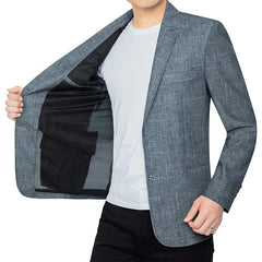 New Summer Man Breathable Quick Drying Blazers Jackets Suits Coats Formal Wear