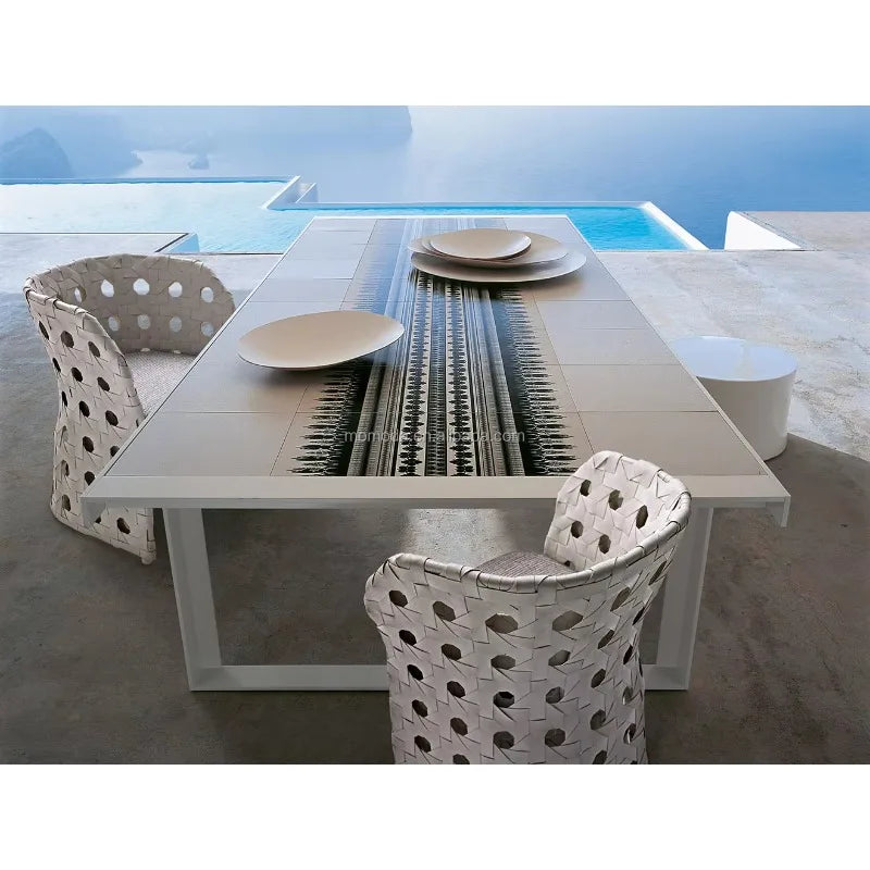 outdoor white rattan wicker beach hotel pool side  sun lounge bed wholesale furniture