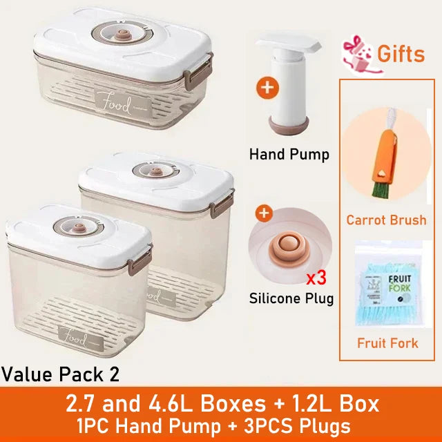 Vacuum Food Storage Box Fresh-Keeping Canister Sealed Storage Container