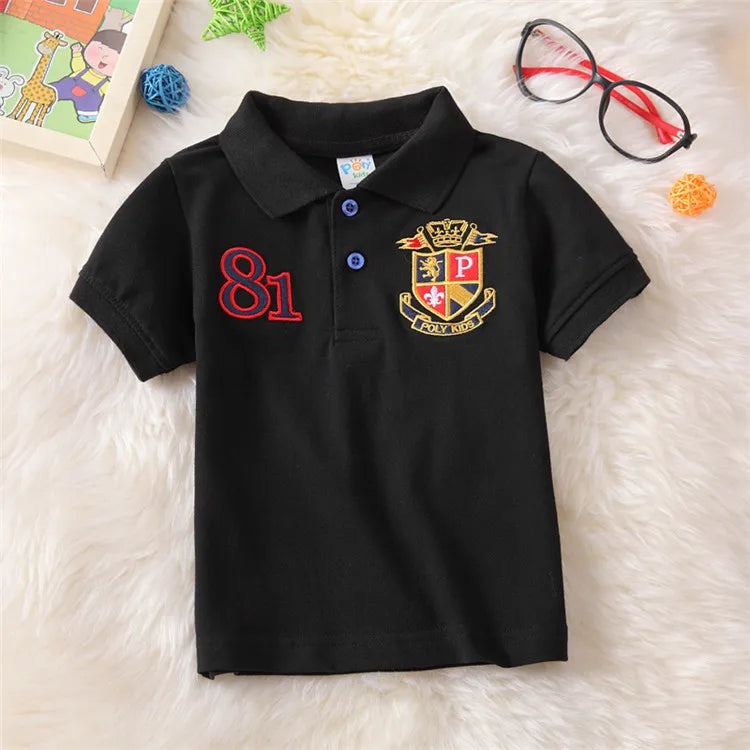 Teens Polo Shirts for Boys Cotton Kids Boy Sports Polo Shirt Tops Lapel Breathable Fabric Tee Children Clothes