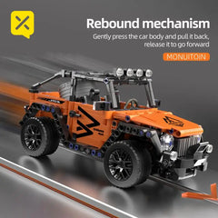 Technical Off Road Car Building Blocks Set Aldults Collector's Classic Pull-back Sports Car Toy