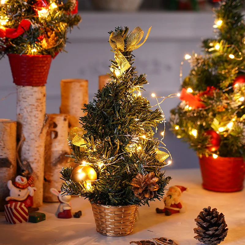 Christmas Tree Home Bedroom Party Decorations  Artificial Christmas Tree Children DIY Handicraft 2025 New Year Gift