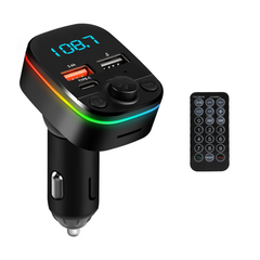 FM Transmitter Bluetooth Car 3.1A Dual USB Port+Type-C Charge Handsfree Call Wireless Aux Audio Radio Modulator MP3 Player