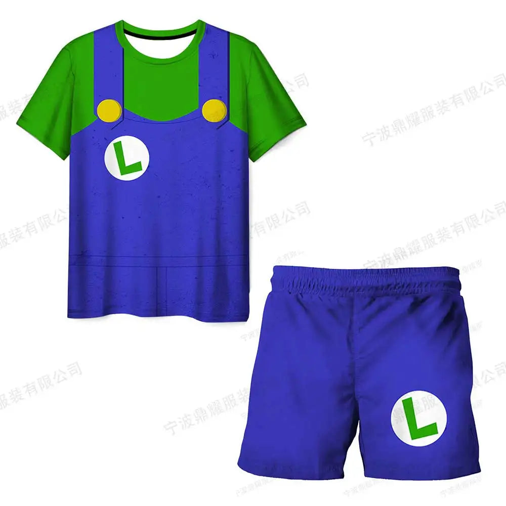 Summer New T-shirts Boys Sonics T-shirt Shorts 2 Pcs Sets Kids Boys Anime T Shirt Summer Children Baby Clothes Sets