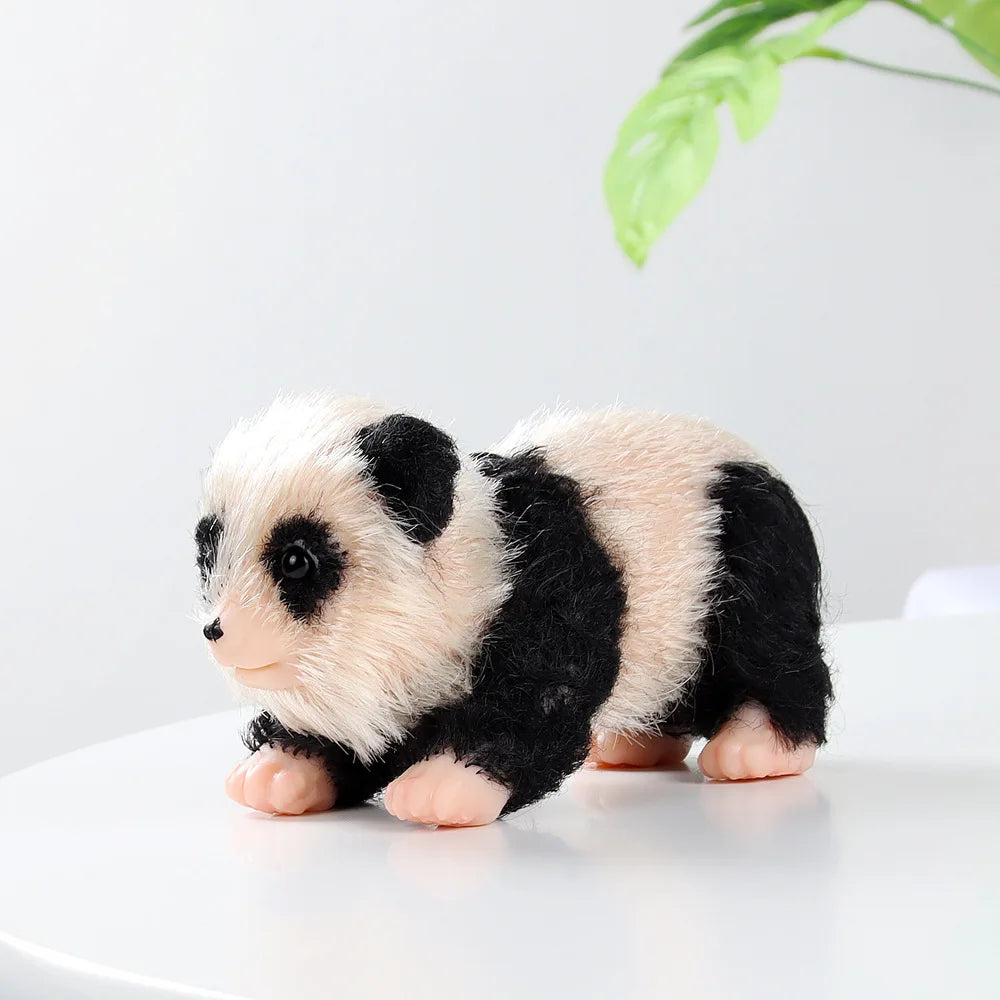 Simulation Silicone Mini Wild Animal Panda Baby Doll Toy Soft Lifelike Cute Reborn Panda Newborn Animal Model Kids Cognitive Toy