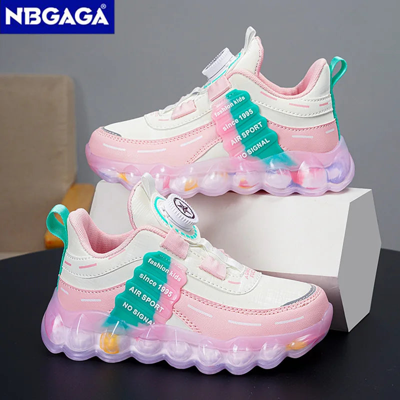 New Anti-skid Leather Kids Sneakers for 5-16Years Girls Casual Walking Footwear