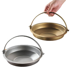 Retro Japanese-style Stainless Steel Pot Sukiyaki Cuisine Frying Pan Hanging Line Small Hot Pot Kitchen Cooking Utensils