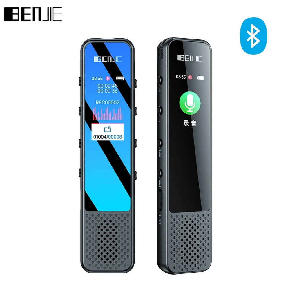 BENJIE G6 Voice Recorder With Speaker Bluetooth MP3 Player 8G/16G/32G/64G Dictaphone 3072Kbps DSP Noise Reduce Recording Tool