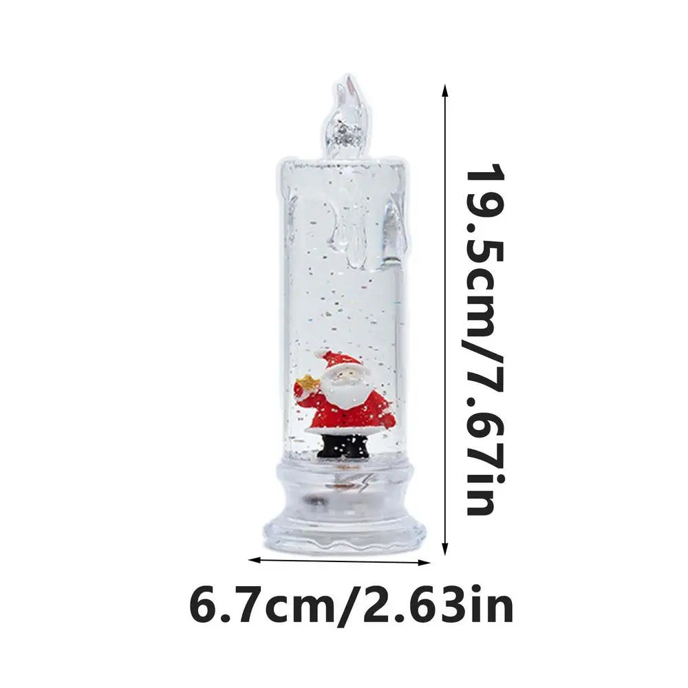 Christmas Water Injection Candle Santa Claus Battery Operated Xmas Themed LED Candles