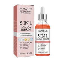 5 In 1 Moisturizing Facial Serum Brightening Liquid Essence Vitamin C Hyaluronic Acid Serum Beauty Skin Care