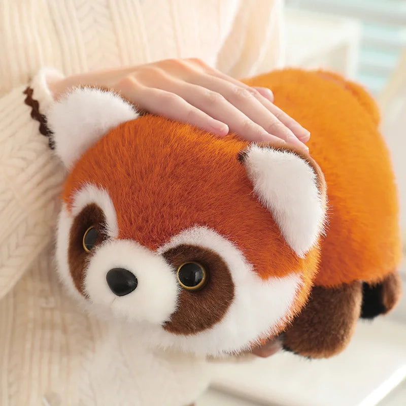 Realistic Reversible Panda to Raccoon Plush Toy Soft Stuffed Red Panda