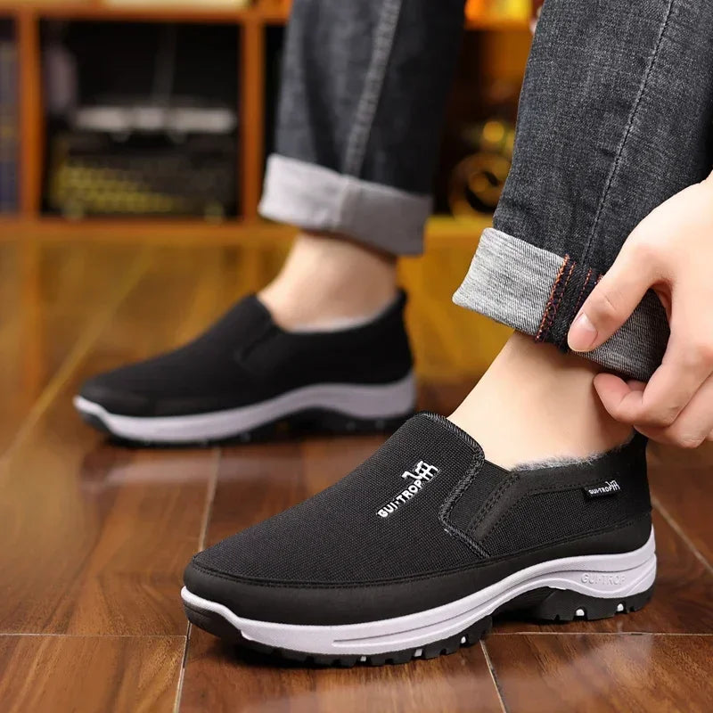 Men's Warm Tennis Shoes Comfortable Flat Casual Shoes