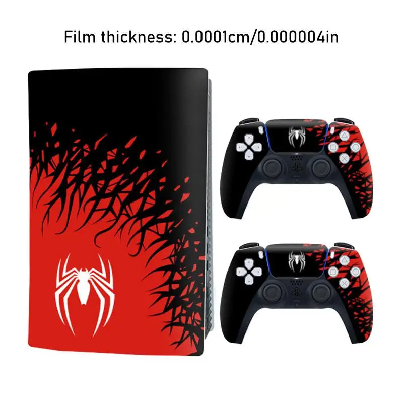 Spider Game Console Skin For Playstation 5 Sticker For Ps5 Digital Game Console Anti-Scratch Accessories For Playstation Slim