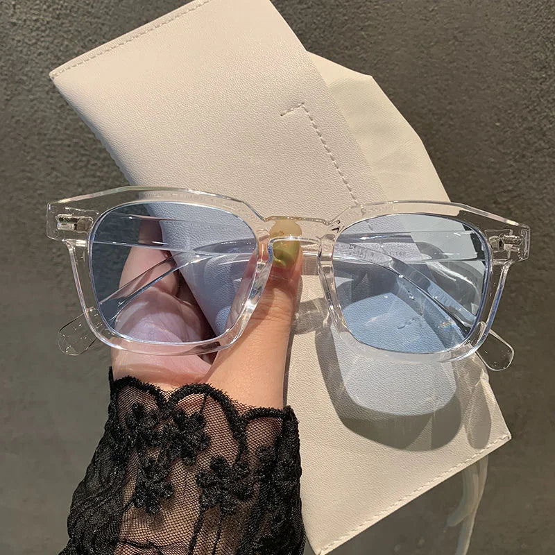 Square Vintage Sunglasses Woman Brand Designer Retro Sun Glasses