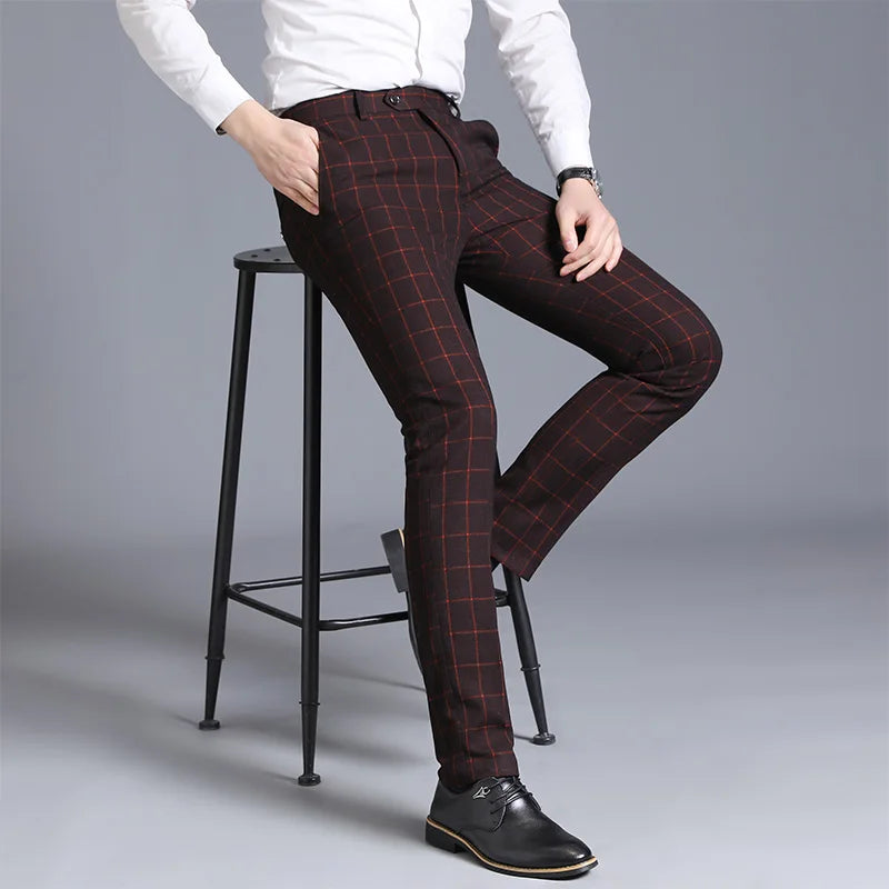 Autumn New Solid Business Casual Suit Pants Men Clothing Simple All Match Formal Wear Office Trousers Straight Men Pants 29-38