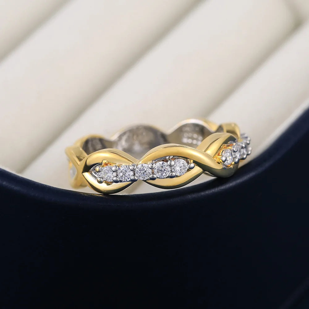 Luxury Golden Color Zircon Rings For Women Accessories Jewelry Stone Finger Rings Custom Jewelry