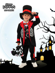 Boys Mexican Day of the Dead Scary Zombie Skeleton Costume