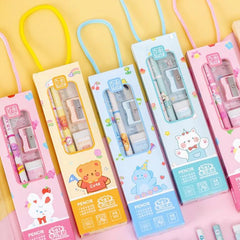 28Sets 5 in 1 Cute Cartoon Pencil Set